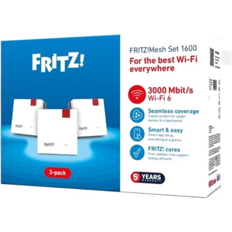 wifi 6 mesh repeater kit mesh-set 1600 3 uds
