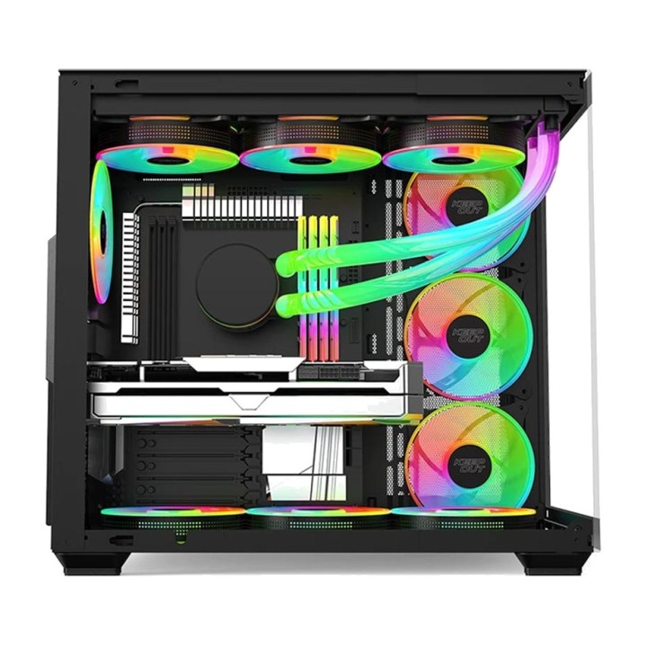 KEEP OUT Case gaming mid-tower con vetro temperato