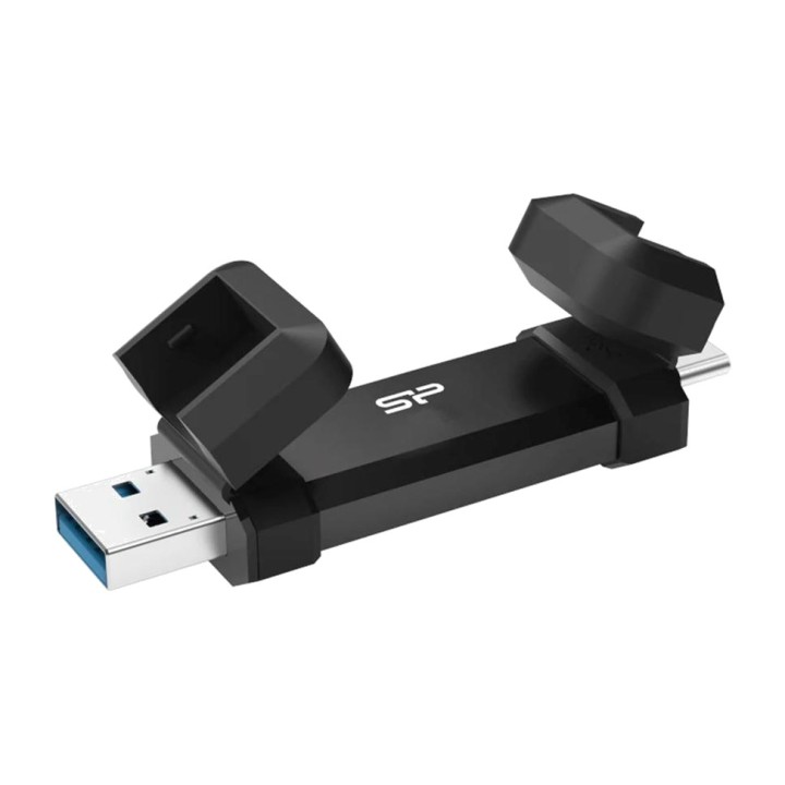SILICON POWER SSD portable double avec connecteurs USB-A et