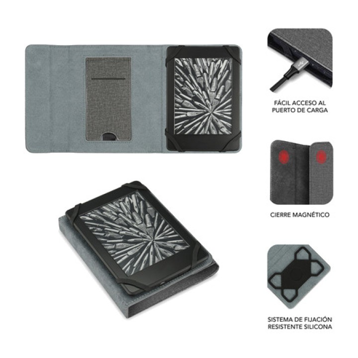 SUBBLIM Custodia per e-reader da 6 pollici CLEVER-EBOOK-CASE