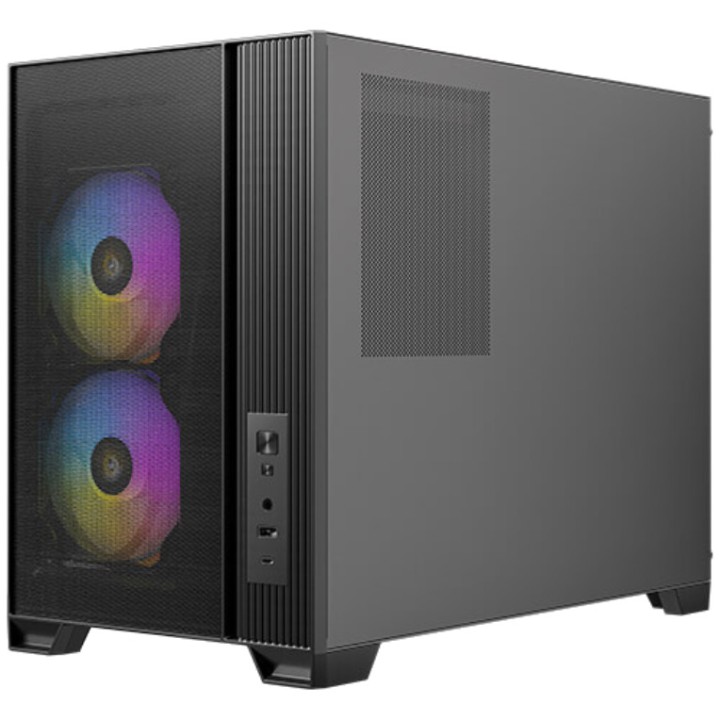 ANTEC Mini-Tower-PC-Gehäuse mit gehärtetem Glas FLUX-M