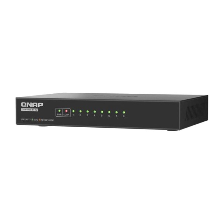 QNAP Switch non gestito 2,5GbE a 8 porte QSW-1108-8T-R2