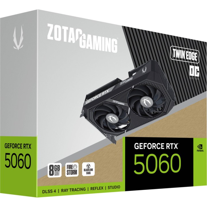 ZOTAC Graafikakortti GEFORCE-RTX 5060-TWIN EDGE OC 8GB GDDR7