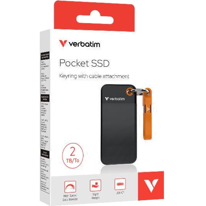 VERBATIM Portable keychain-style external SSD 2TB-USB-C 3.2