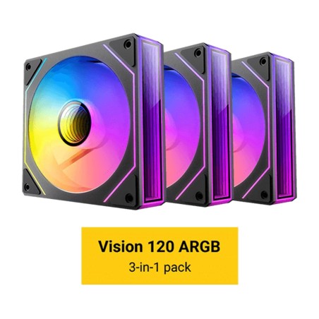 pc case fan vision-120 argb-120mm 3 uds