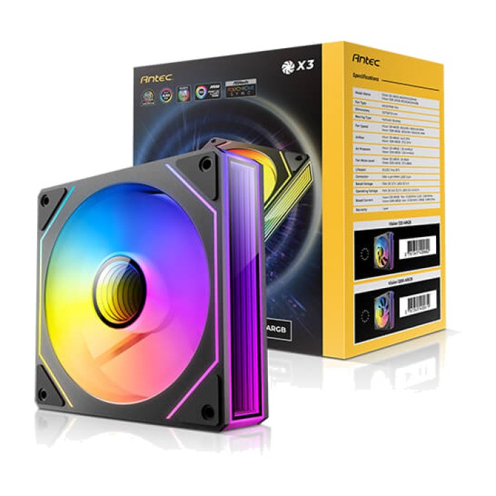 ANTEC Ventola per case PC VISION-120 ARGB-120MM 3 UDS