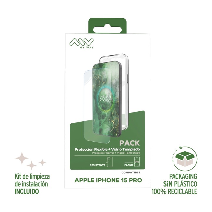 MYWAY Coque de téléphone en TPU avec protection d'écran en