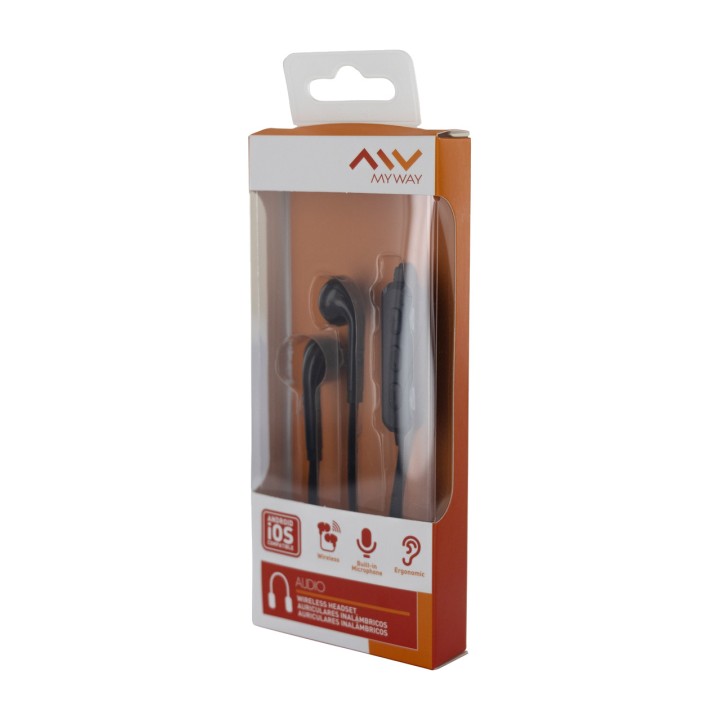 MYWAY Bezdrôtové Bluetooth slúchadlá s krčnou páskou HD