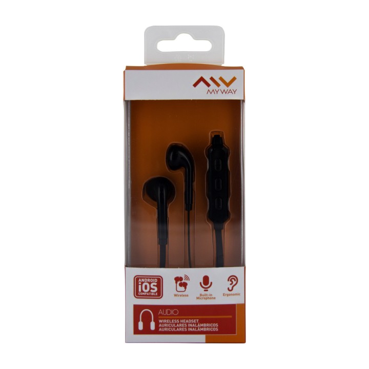 MYWAY Căști wireless Bluetooth cu bandă pentru gât HD