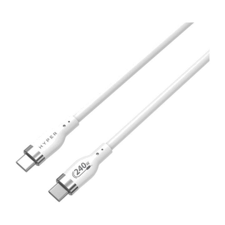 HYPER Cable de carga rápida y datos de silicona USB-C/C 240W