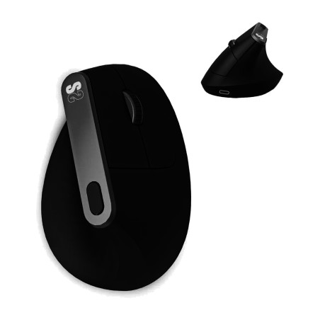 ratón vertical ergonómico inalámbrico recargable de doble conexión nature-ergo-dual