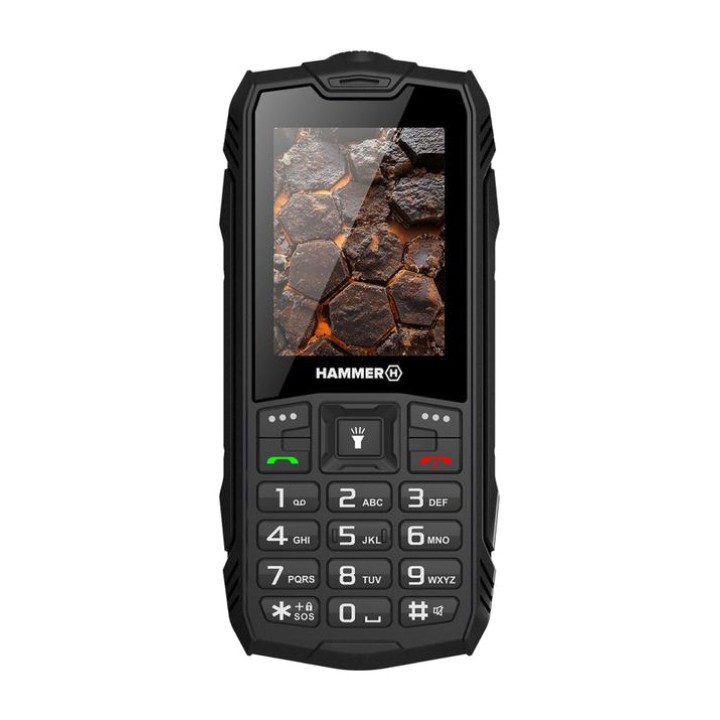 HAMMER Téléphone mobile robuste de 2,4 pouces ROCK 4G IP68
