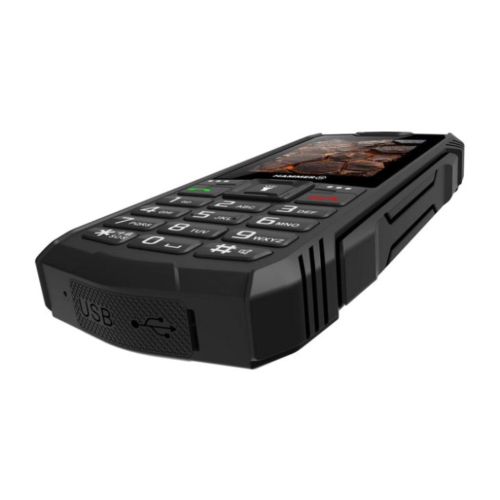 HAMMER Robustes Mobiltelefon mit 2,4 Zoll ROCK 4G IP68