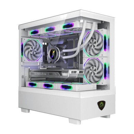 gaming-pc-gehäuse im mini-tower-format mit gehärtetem glas xc-301-glass micro-atx-argb