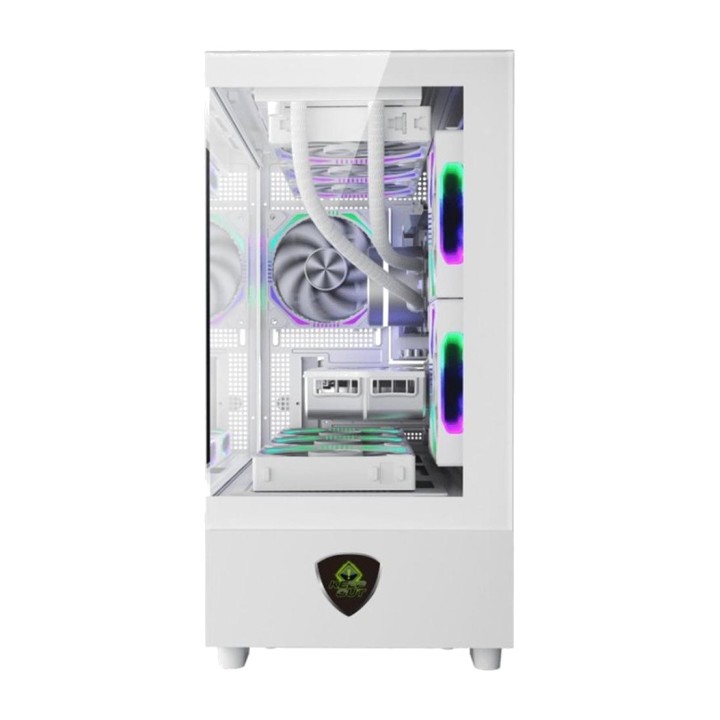 KEEP OUT Boîtier gaming mini tour avec verre trempé
