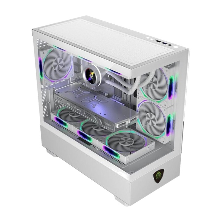 KEEP OUT Mini-tower gaming computer case with tempered glass