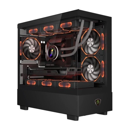 gaming-pc-gehäuse im mini-tower-format mit gehärtetem glas xc-301-glass micro-atx-argb