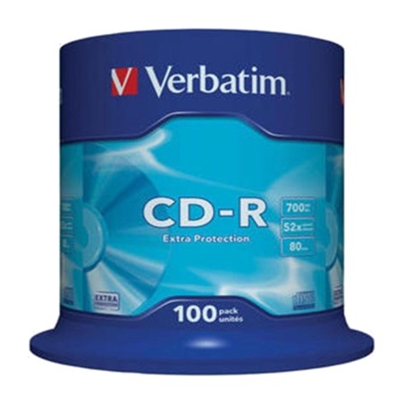 recordable compact discs cd-r-extra-protection 700mb 52x-spindle 100 uds 43411