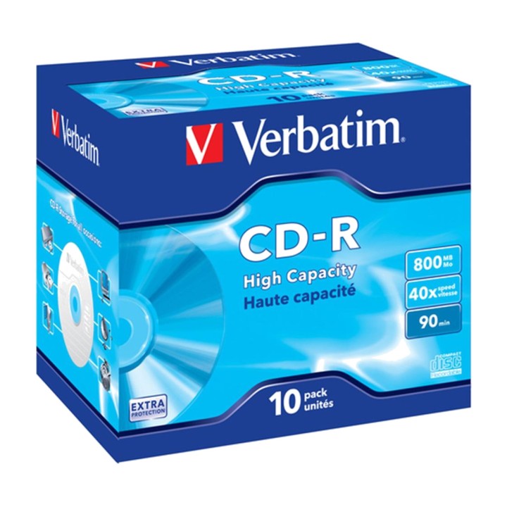 VERBATIM Discos compactos grabables CD-R-EXTRA-PROTECTION