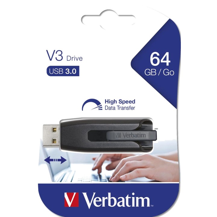 VERBATIM Chiavetta USB retrattile V3 3.0 64GB DSP0000028752