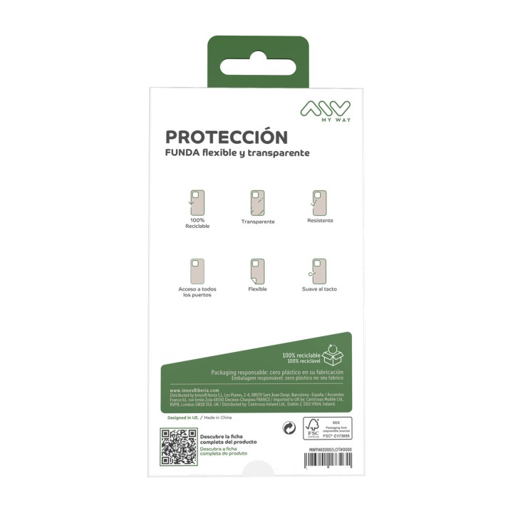 MYWAY Coque fine pour téléphone en TPU MWCRS0286 IPHONE-15
