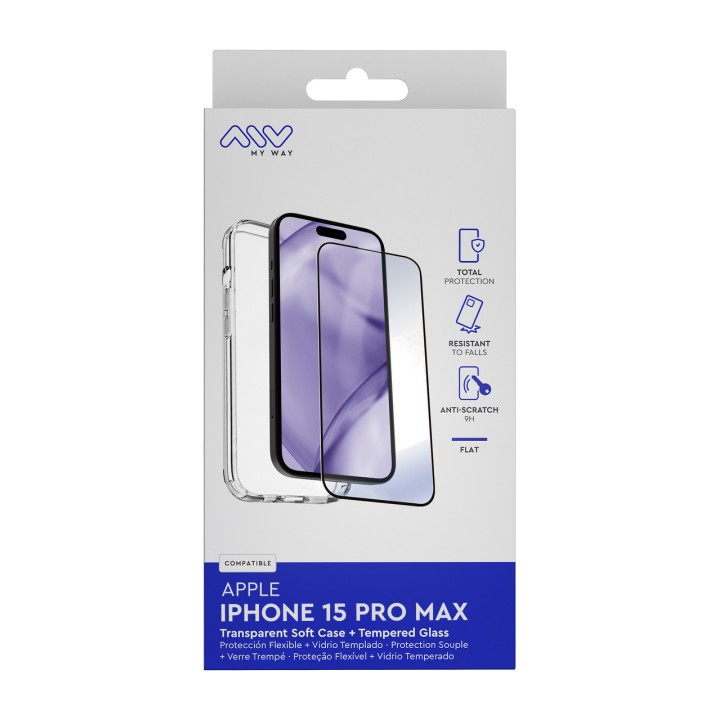 MYWAY Coque de téléphone en TPU avec protection d'écran en