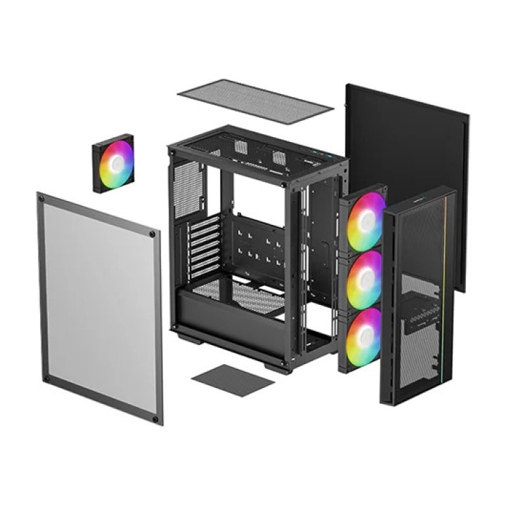 DEEPCOOL Boîtier PC moyen tour MATREXX-55 MESH-V4-ATX