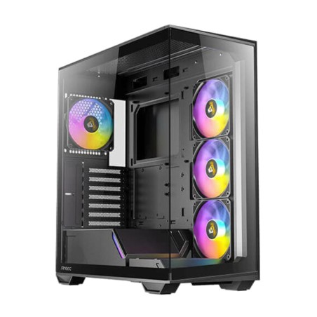 panoramic mid-tower pc case with tempered glass c3 atx-argb