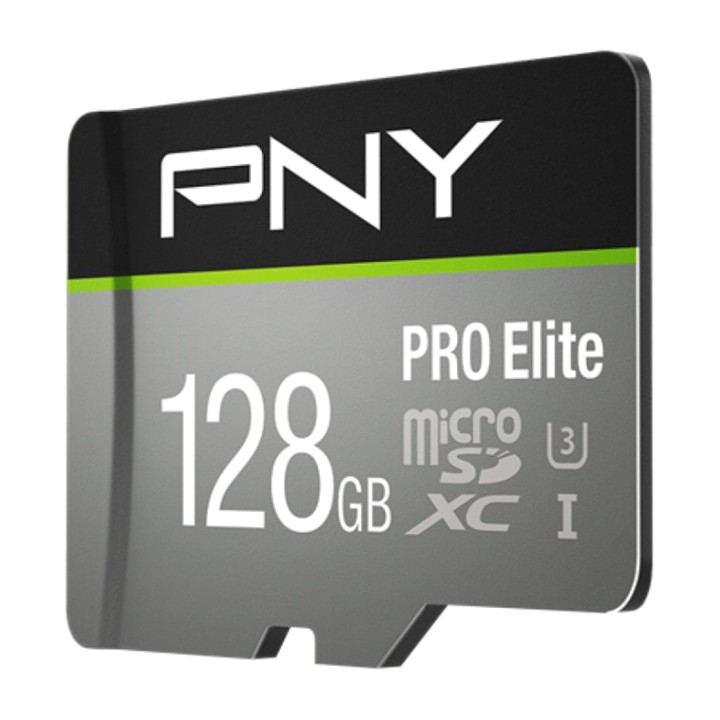 PNY microSDXC-Speicherkarte PRO-ELITE 128GB C10 UHS-I U3 V30
