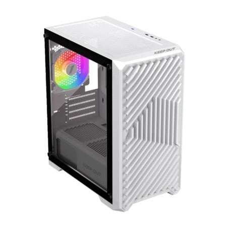 gaming-pc-gehäuse im mini-tower-format mit gehärtetem glas xc-220w-glass micro-atx-argb