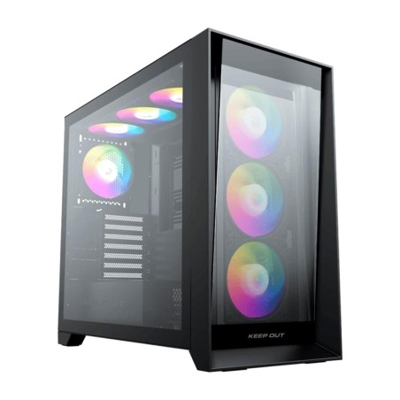 case gaming mid tower con vetro temperato e telecomando xc-911-pro-xl+ e-atx-argb usb-3.2