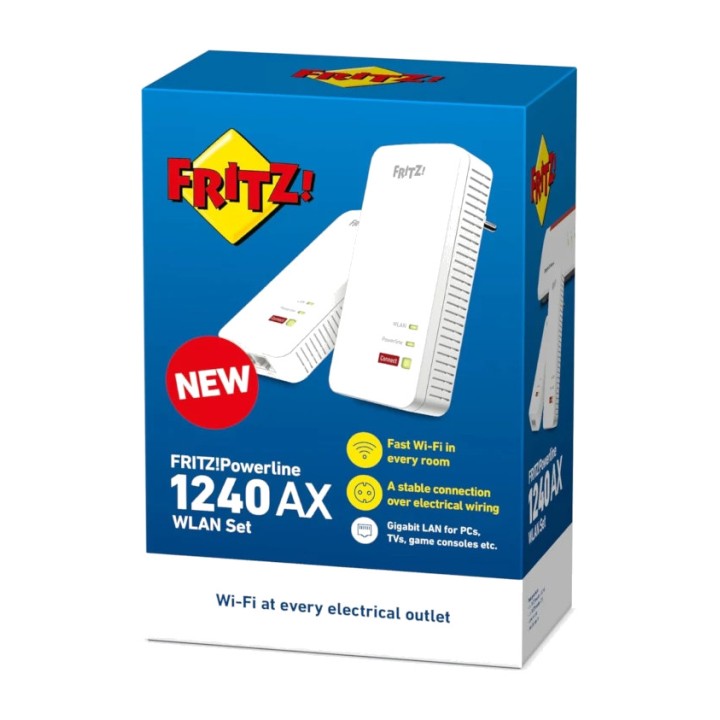 FRITZ Kit adattatori PowerLAN con Wi-Fi 6 Mesh POWERLINE