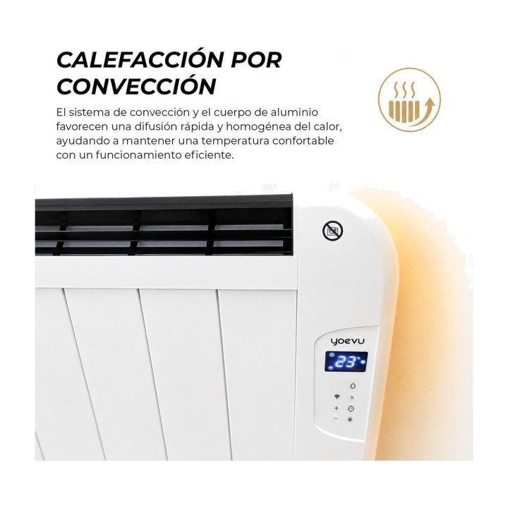 YOEVU Radiatore elettrico in alluminio con Wi-Fi,