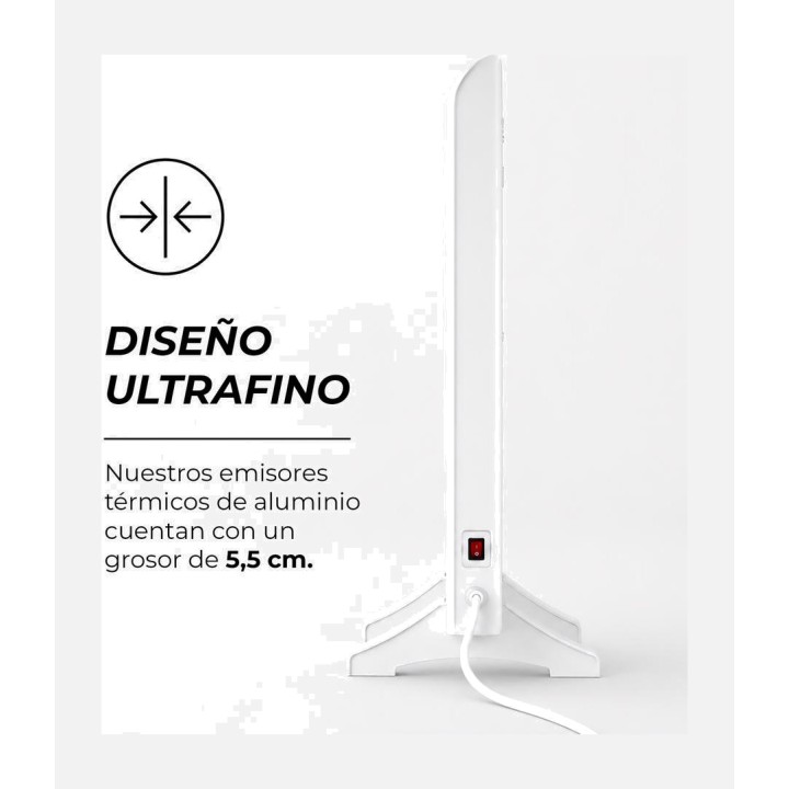 YOEVU Radiateur électrique en aluminium avec Wi-Fi,