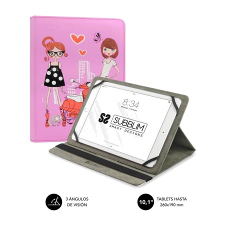 custodia universale con disegni di ragazze per tablet da 10,1 pollici trendy-case fashion-girls