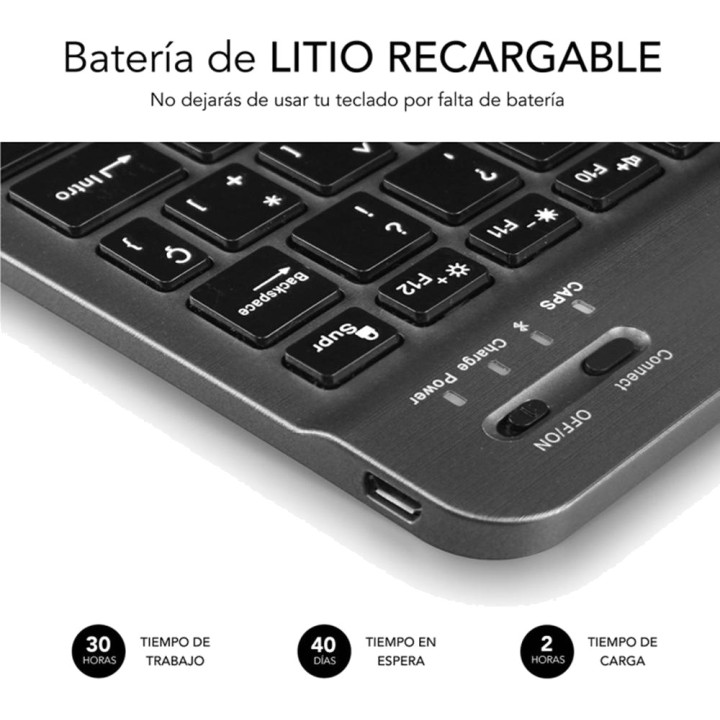 SUBBLIM Tastiera Bluetooth compatta per tablet e cellulare