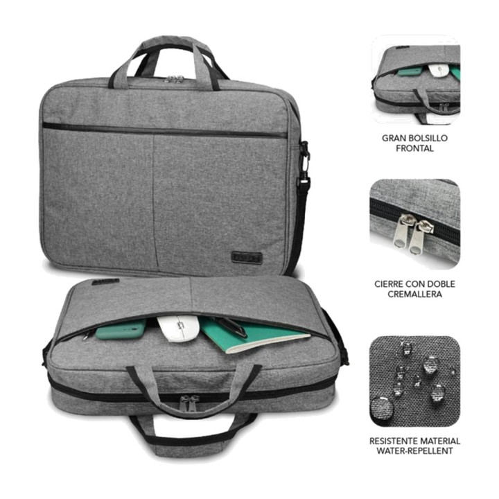 SUBBLIM Elegante Laptoptasche mit Kunstlederdetails für