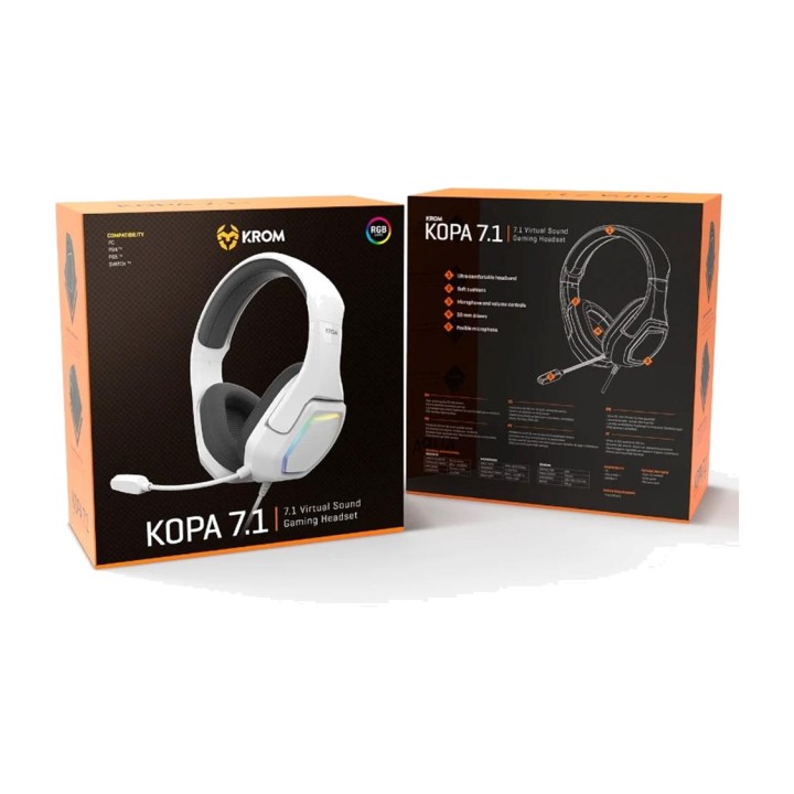 KROM Casque gaming USB avec son surround virtuel KOPA