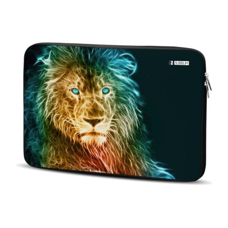funda de neopreno con diseño de leones para portátil de 13,3 a 14 pulgadas trendy-sleeve neo-leon