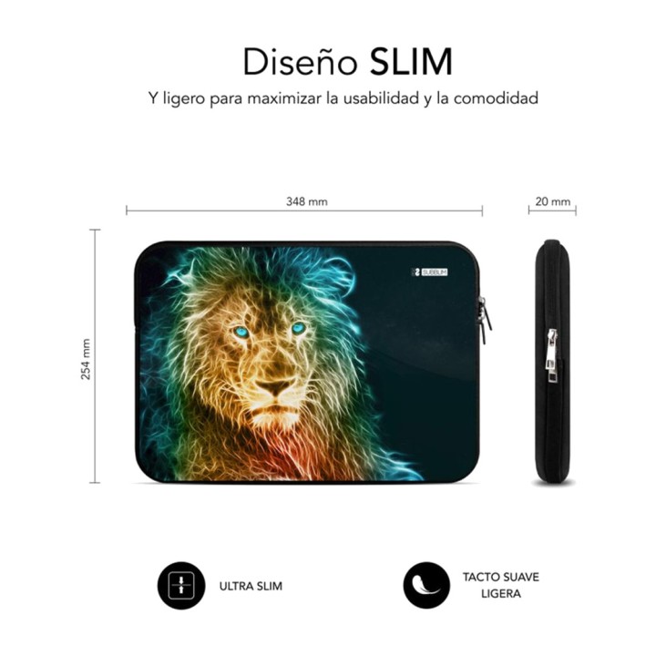 SUBBLIM Housse d’ordinateur portable en néoprène avec motif