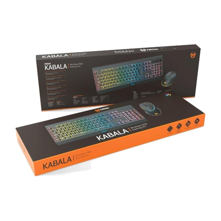 KROM Kabelloses Gaming-Tastatur- und Maus-Set KABALA-4800DPI
