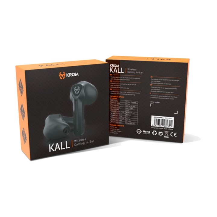KROM Auriculares gaming intrauditivos inalámbricos con