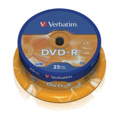 recordable blank discs dvd-r-matt-silver 4,7gb 16x-spindle 25 uds 43522