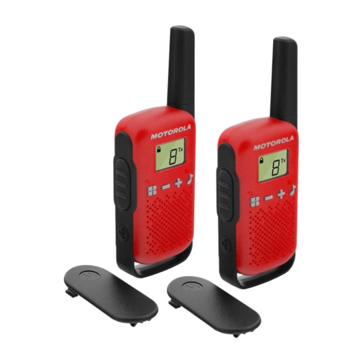 MOTOROLA Pack de 2 walkie talkies sin licencia con clip