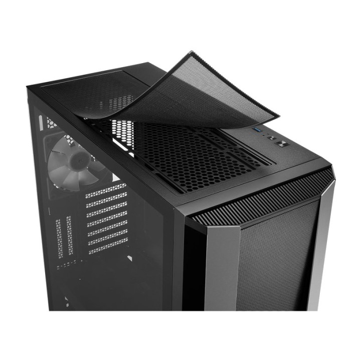 SHARKOON Midi-Tower-PC-Gehäuse mit gehärtetem Glas und 4
