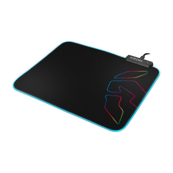 KROM Gamingmusemåtte med belysning KNOUT RGB-320X270X3MM