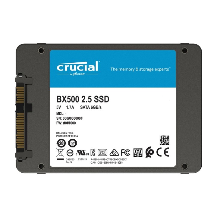 CRUCIAL 2.5-inch internal SSD SATA3 BX500 240GB 3D-NAND