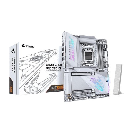 atx-motherboard voor amd x870e aorus pro x3d ice am5