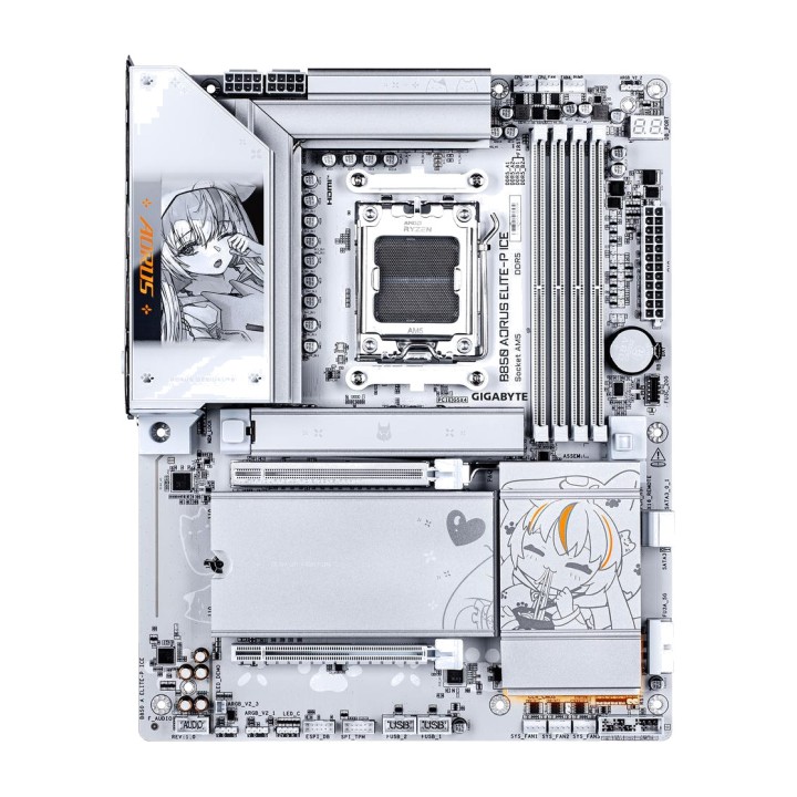 GIGABYTE ATX motherboard for AMD B850 AORUS ELITE-P ICE AM5