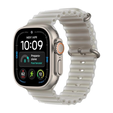 montre connectée sportive avec boîtier en titane, gps et connectivité mobile watch-ultra-4 49mm ocean-band